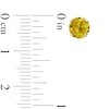 Thumbnail Image 2 of Child's 4.0mm Yellow Cubic Zirconia Solitaire Stud Earrings in 14K Gold