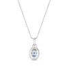 Thumbnail Image 2 of Le Vian® Oval Blueberry Sapphire™ and 0.08 CT. T.W. Diamond Frame Pendant in 14K Vanilla Gold™