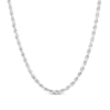 Thumbnail Image 0 of Men's 3.15mm Rope Chain Necklace in Hollow 10K White Gold - 24"