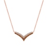 Le Vian® 1.10 CT. T.W. Diamond Chevron Necklace in 14K Strawberry Gold™