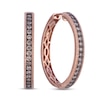 Thumbnail Image 0 of Le Vian Chocolate Diamonds® 0.67 CT. T.W. Diamond Hoop Earrings in 14K Strawberry Gold™