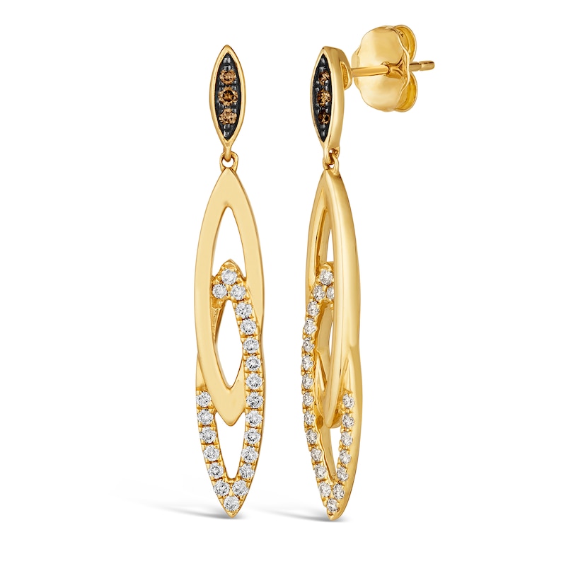 Le Vian® 0.35 CT. T.W. Diamond Marquise Drop Earrings in 14K Honey Gold™|Peoples Jewellers