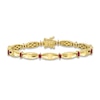 Thumbnail Image 1 of Eternally Bonded Marquise-Cut Ruby Station Cinch Line Bracelet in 10K Gold - 7.25&quot;