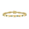 Thumbnail Image 0 of Eternally Bonded Marquise-Cut Emerald Station Cinch Line Bracelet in 10K Gold - 7.25"