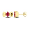 Eternally Bonded Marquise-Cut Ruby Bow Stud Earrings in 10K Gold