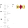 Thumbnail Image 3 of Eternally Bonded Marquise-Cut Ruby Bow Stud Earrings in 10K Gold