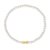 Thumbnail Image 2 of Eternally Bonded 7.0-7.5mm Freshwater Cultured Pearl Strand and 0.05 CT. T.W. Diamond Bow Stretch Necklace with 10K Gold-17&quot;