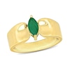 Eternally Bonded Marquise-Cut Emerald Solitaire Ring in 10K Gold