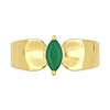 Thumbnail Image 3 of Eternally Bonded Marquise-Cut Emerald Solitaire Ring in 10K Gold