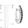 Unstoppable Love™ 0.30 CT. T.W. Black Diamond Braided J-Hoop Earrings in Sterling Silver