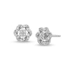 Thumbnail Image 0 of Circle of Gratitude® Collection 0.15 CT. T.W. Multi-Diamond Braided Frame Stud Earrings in 10K White Gold