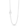 Thumbnail Image 2 of Circle of Gratitude® Collection 0.25 CT. T.W. Diamond Braided Curved Bar Necklace in 10K White Gold - 19"