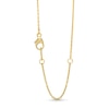 Thumbnail Image 2 of Circle of Gratitude® Collection 0.30 CT. T.W. Diamond Polished Curved Bar Necklace in 10K Gold - 19"