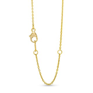 Circle of Gratitude® Collection 0.30 CT. T.W. Diamond Polished Curved Bar Necklace in 10K Gold - 19"