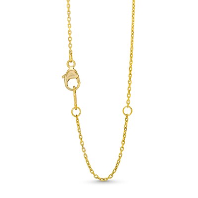 Circle of Gratitude® Collection 0.30 CT. T.W. Diamond Polished Curved Bar Necklace in 10K Gold - 19"