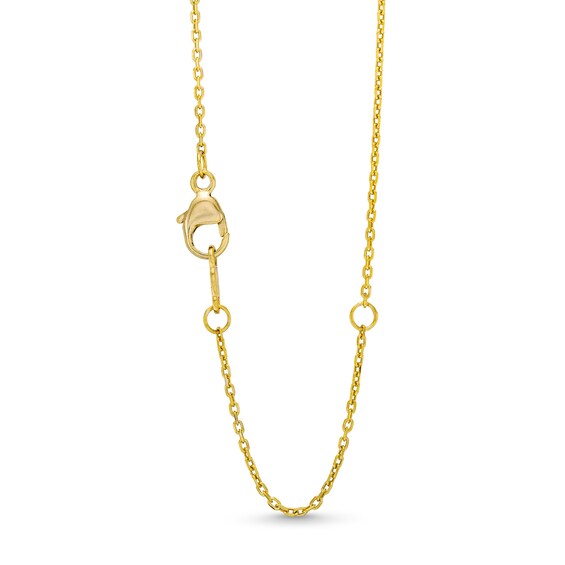 Circle of Gratitude® Collection 0.30 CT. T.W. Diamond Polished Curved Bar Necklace in 10K Gold - 19"