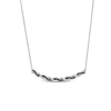 Circle of Gratitude® Collection 0.15 CT. T.W. Black Diamond Polished Curved Bar Necklace in Sterling Silver - 19"