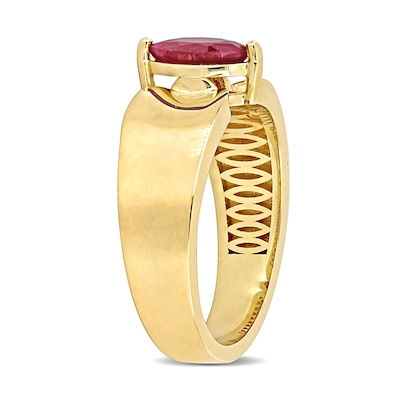 Eternally Bonded Marquise-Cut Ruby Solitaire Ring in 10K Gold