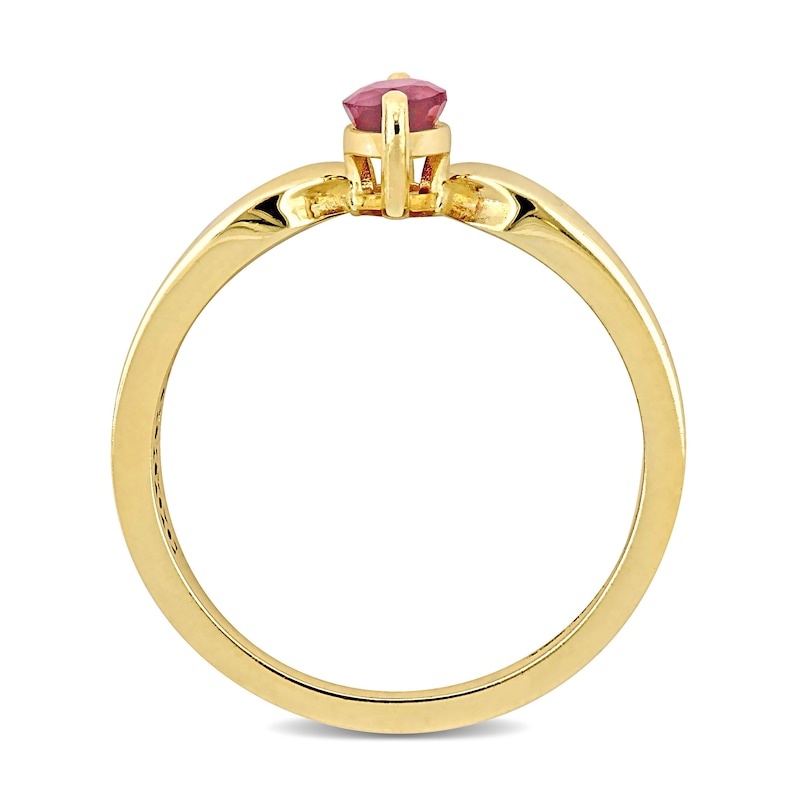Eternally Bonded Marquise-Cut Ruby Solitaire Ring in 10K Gold|Peoples Jewellers
