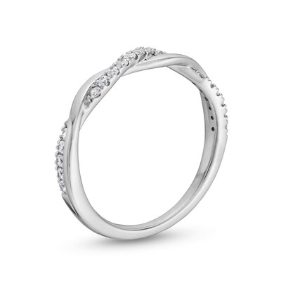 Circle of Gratitude® Collection 0.20 CT. T.W. Diamond Twist Band in 10K White Gold