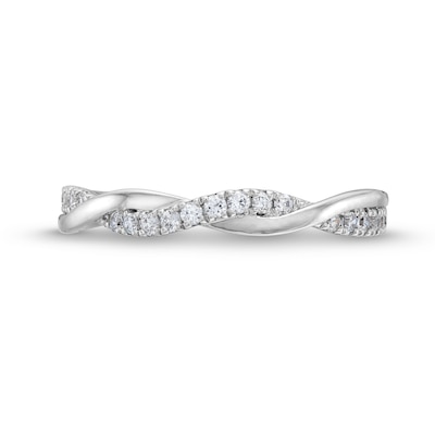 Circle of Gratitude® Collection 0.20 CT. T.W. Diamond Twist Band in 10K White Gold