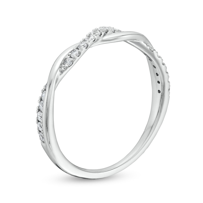 Circle of Gratitude® Collection CT. T.W. Diamond Polished Twist Band in Sterling Silver|Peoples Jewellers