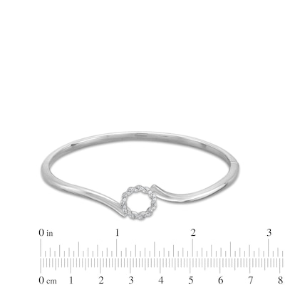 Circle of Gratitude® Collection 0.15 CT. T.W. Diamond Bypass Bangle in Sterling Silver