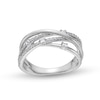 Circle of Gratitude® Collection 0.20 CT. T.W. Diamond Multi-Row Orbit Ring in Sterling Silver