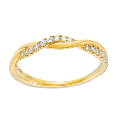 Circle of Gratitude® Collection 0.20 CT. T.W. Diamond Polished Braided Band in 10K Gold