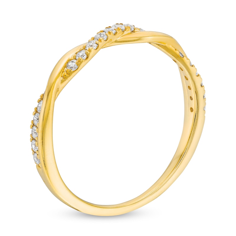 Circle of Gratitude® Collection 0.20 CT. T.W. Diamond Polished Braided Band in 10K Gold|Peoples Jewellers