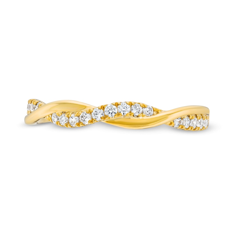 Circle of Gratitude® Collection 0.20 CT. T.W. Diamond Polished Braided Band in 10K Gold|Peoples Jewellers