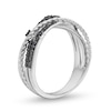 Thumbnail Image 2 of Circle of Gratitude® Collection 0.20 CT. T.W. Black Diamond Braided Orbit Ring in Sterling Silver