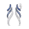 Thumbnail Image 0 of Le Vian® Blueberry Sapphires™ and Vanilla Sapphires™ Denim Ombré™ Flame Drop Earrings in 14K Vanilla Gold™