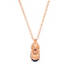 Thumbnail Image 2 of Le Vian® Oval Deep Sea Blue Topaz™ and 0.10 CT. T.W. Diamond Pendant in 14K Strawberry Gold®