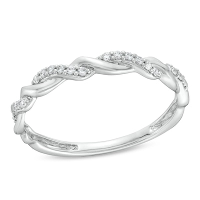 Circle of Gratitude® Collection CT. T.W. Diamond Polished Braided Band in Sterling Silver