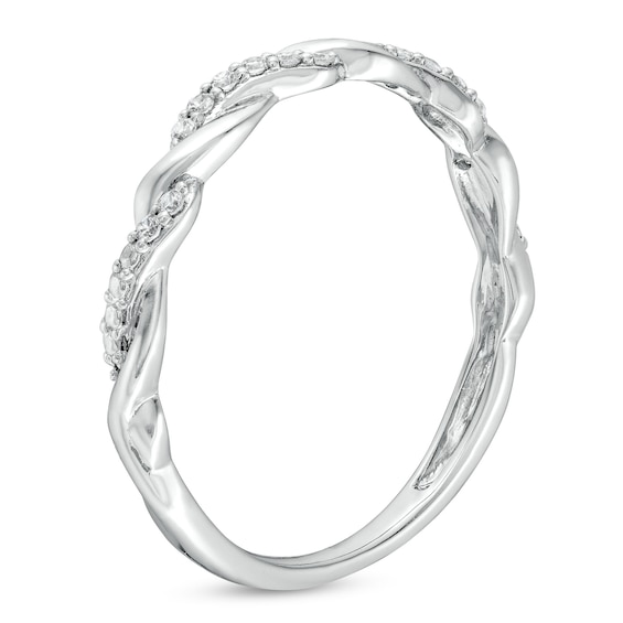 Circle of Gratitude® Collection CT. T.W. Diamond Polished Braided Band in Sterling Silver