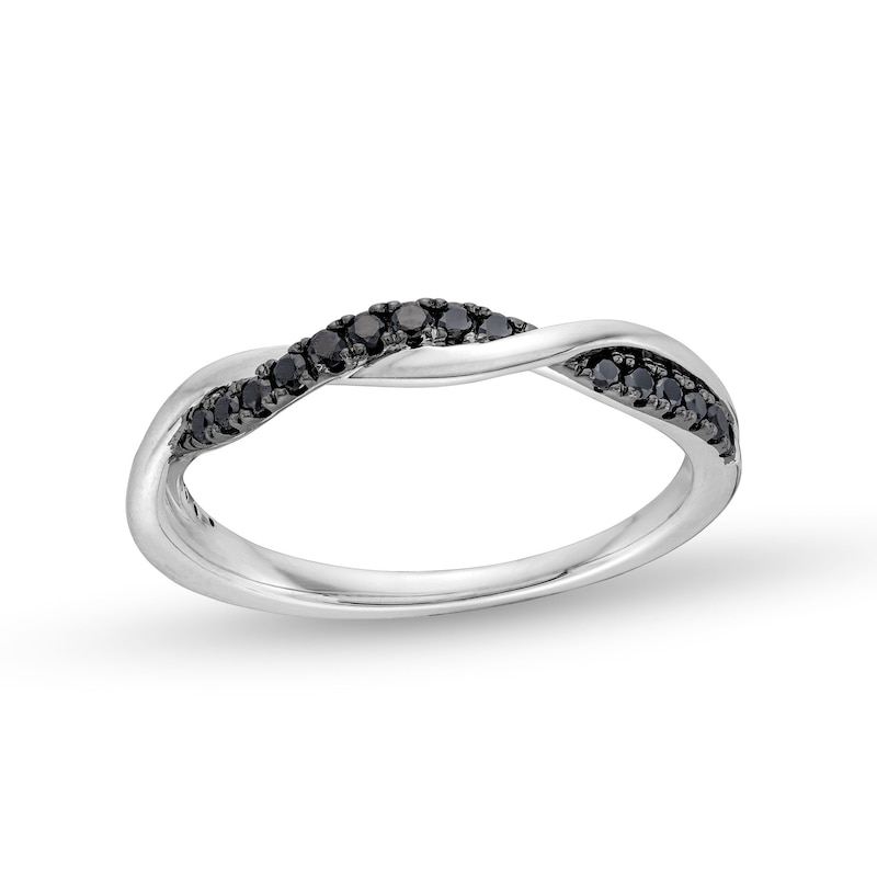 Circle of Gratitude® Collection 0.20 CT. T.W. Black Diamond Polished Braided Band in Sterling Silver|Peoples Jewellers