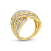 Thumbnail Image 2 of 2.00 CT. T.W. Diamond Bezel-Set Bypass Multi-Row Ring in 10K Gold