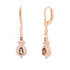 Thumbnail Image 0 of Le Vian® Pear-Shaped Chocolate Quartz™ and 0.60 CT. T.W. Diamond Ornate Frame Drop Earrings in 14K Strawberry Gold™