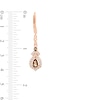 Thumbnail Image 3 of Le Vian® Pear-Shaped Chocolate Quartz™ and 0.60 CT. T.W. Diamond Ornate Frame Drop Earrings in 14K Strawberry Gold™