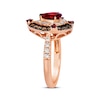 Le Vian® Pear-Shaped Pomegranate Garnet™ and 0.70 CT. T.W. Diamond Teardrop Ring in 14K Strawberry Gold™