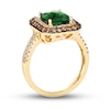 Thumbnail Image 2 of Le Vian® Emerald-Cut Costa Smeralda Emerald™ and 0.80 CT. T.W. Diamond Frame Ring in 14K Honey Gold™