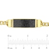 Eternally Bonded Men's 1.63 CT. T.W. Black Diamond I.D. Curb Chain Bracelet in 14K Gold