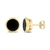 Eternally Bonded Men's 8.0mm Onyx Button Stud Earrings in 14K Gold