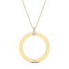 Thumbnail Image 0 of Eternally Bonded Men's Diamond Accent Bail Circle Pendant in 14K Gold