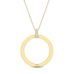 Eternally Bonded Men's Diamond Accent Bail Circle Pendant in 14K Gold