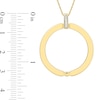 Thumbnail Image 1 of Eternally Bonded Men's Diamond Accent Bail Circle Pendant in 14K Gold