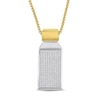 Eternally Bonded Men's CT. T.W. Diamond Rectangle Bottle with Cap Pendant in 14K Two-Tone Gold