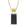 Thumbnail Image 0 of Eternally Bonded Men's 1.45 CT. T.W. Black Diamond Rectangle Bottle with Cap Pendant in 14K Two-Tone Gold