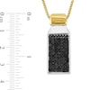 Thumbnail Image 1 of Eternally Bonded Men's 1.45 CT. T.W. Black Diamond Rectangle Bottle with Cap Pendant in 14K Two-Tone Gold